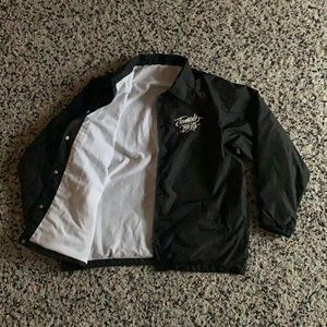 Jungle Boys Jacket Black White Los Angeles Farmers Text Lightweight Lined Medium